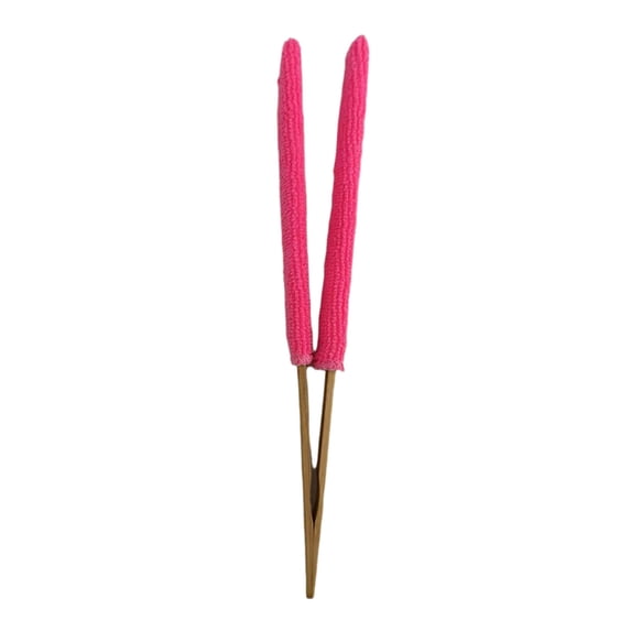 Leaf Cleaning Tongs With Microfiber Pads For Plants Gardening Window Blinds Portable Wooden Clip Reusable Cleaner In Pink