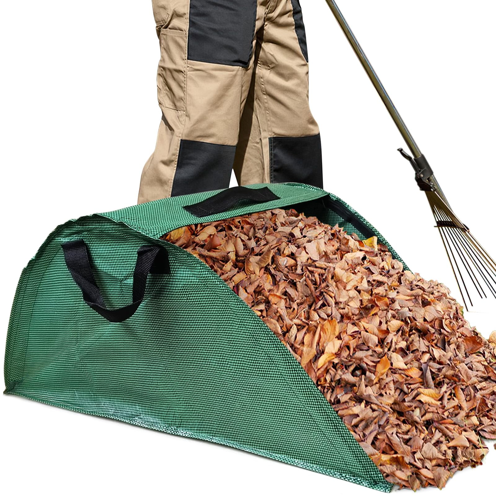 Leaf Collector Leaf Bag Chute, Portable Pop Up Leaf Bags Garden Bag