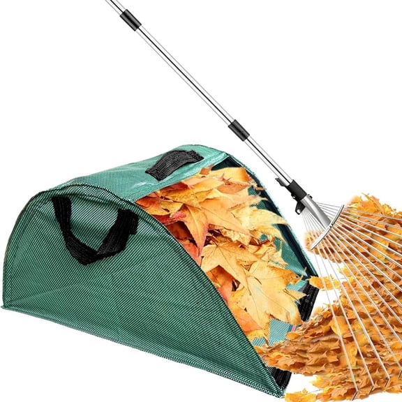 Leaf Collector, Portable Pop Up Leaf Bags, Foldable Leaf Pick Up Tools Leaf Loader, Reusable Yard Garden Bags for Leaves Lawn Trash