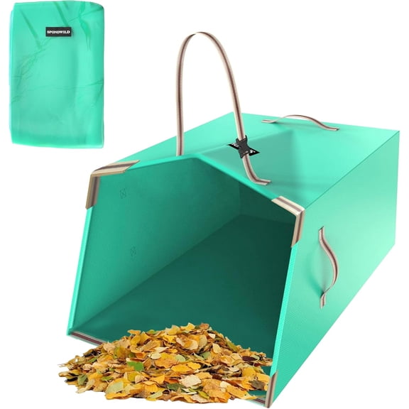 Leaf Collector and Reusable Yard Waste Bag Collapsible Portable with Adjustable Handle Garden Lawn Clean Up (50Gallon)