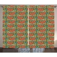 thumbnail image 1 of Ambesonne Leaf Curtains 2 Panel Set, Oriental Nature Flourish, 108" x 90", Multicolor, 1 of 3