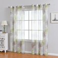 thumbnail image 1 of Leaf Curtains for Living Room Bedroom, Scandinavian Design Patterned Sheer Curtains 2 Panels Set, Sheer Floral Curtains,Grommet Sheer Curtains Bedroom Window Curtains, 1 of 6