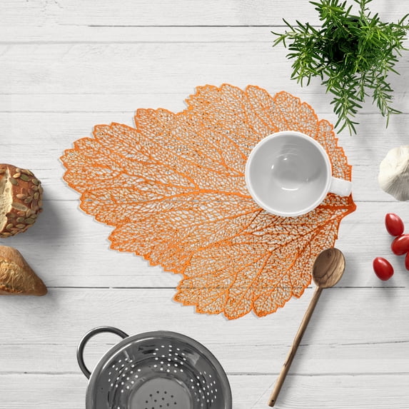 Leaf Cut Out Vinyl Placemats