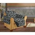 thumbnail image 1 of Leaf Design Quilted Water Reversible Furniture Protector/Slipcover Chair Size Black, 1 of 1