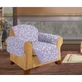 thumbnail image 1 of Leaf Design Quilted Water Reversible Furniture Protector/Slipcover Chair Size Lilac, 1 of 1