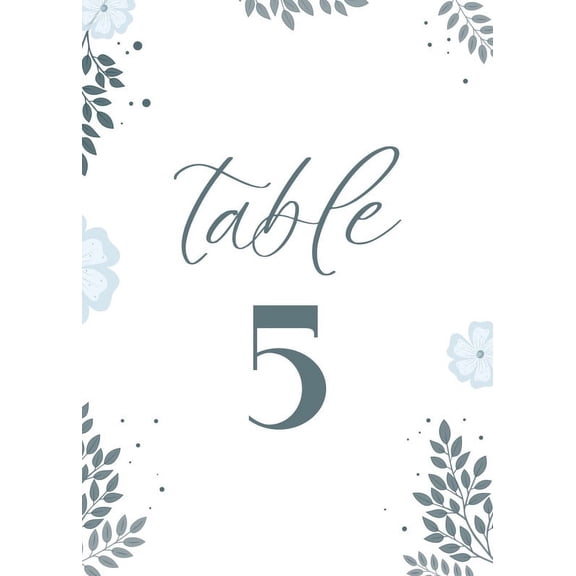 Leaf Design Table Number Cards Double Sided Party Table Numbers for Reception Baby Shower Anniversary Birthday Bridal Party 4x6 Inch