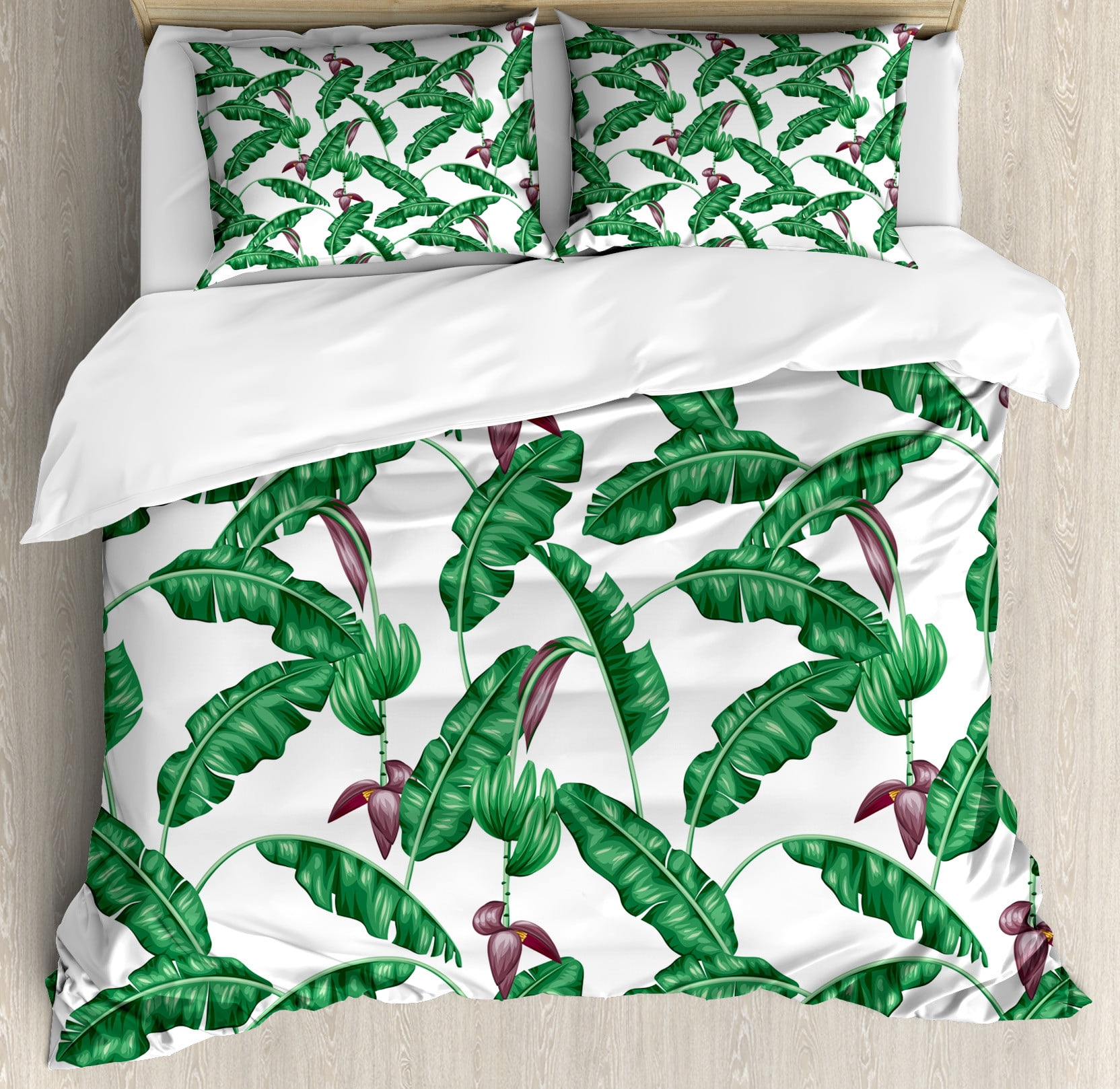Yellow Banana Pattern Print Duvet Cover Bedding Set