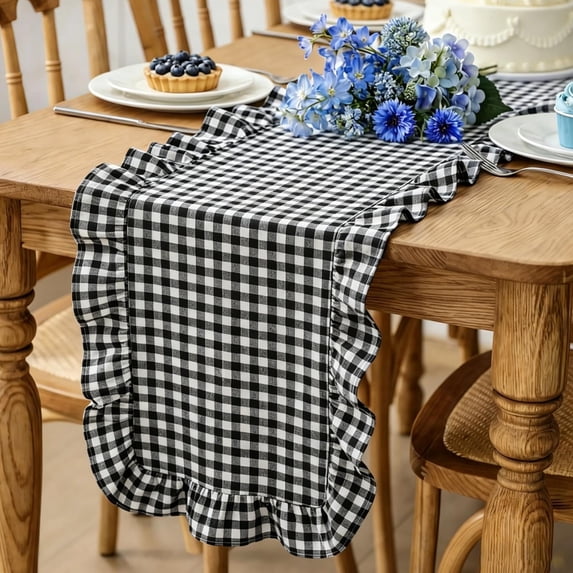 Leaf Edge Table Runner Elegant Long Strip Mat for Coffee Table Tea Table Dining Table TV Cabinet Holiday Home Decor Party Centerpiece Dining Room Buffet Console Shelf Home Gathering Space Cozy Home