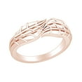 thumbnail image 1 of AFFY Leaf Engagement Ring 14k Rose Gold Over Sterling Silver, 1 of 1