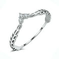 thumbnail image 1 of Leaf Enhancer Anniversary Band Ring Women Sterling Silver Ginger Lyne Collection, 1 of 5