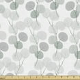 thumbnail image 1 of Leaf Fabric by the Yard, Simplistic Retro Look Calm Tones Autumnal Leaves, Decorative Upholstery Fabric for Chairs & Home Accents, Grey White by Ambesonne, 1 of 5