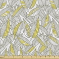 thumbnail image 1 of Ambesonne Leaf Fabric by the Yard Upholstery, Repetitive Autumnal Leaves, 5 Yards, Mustard Sage Green, 1 of 5