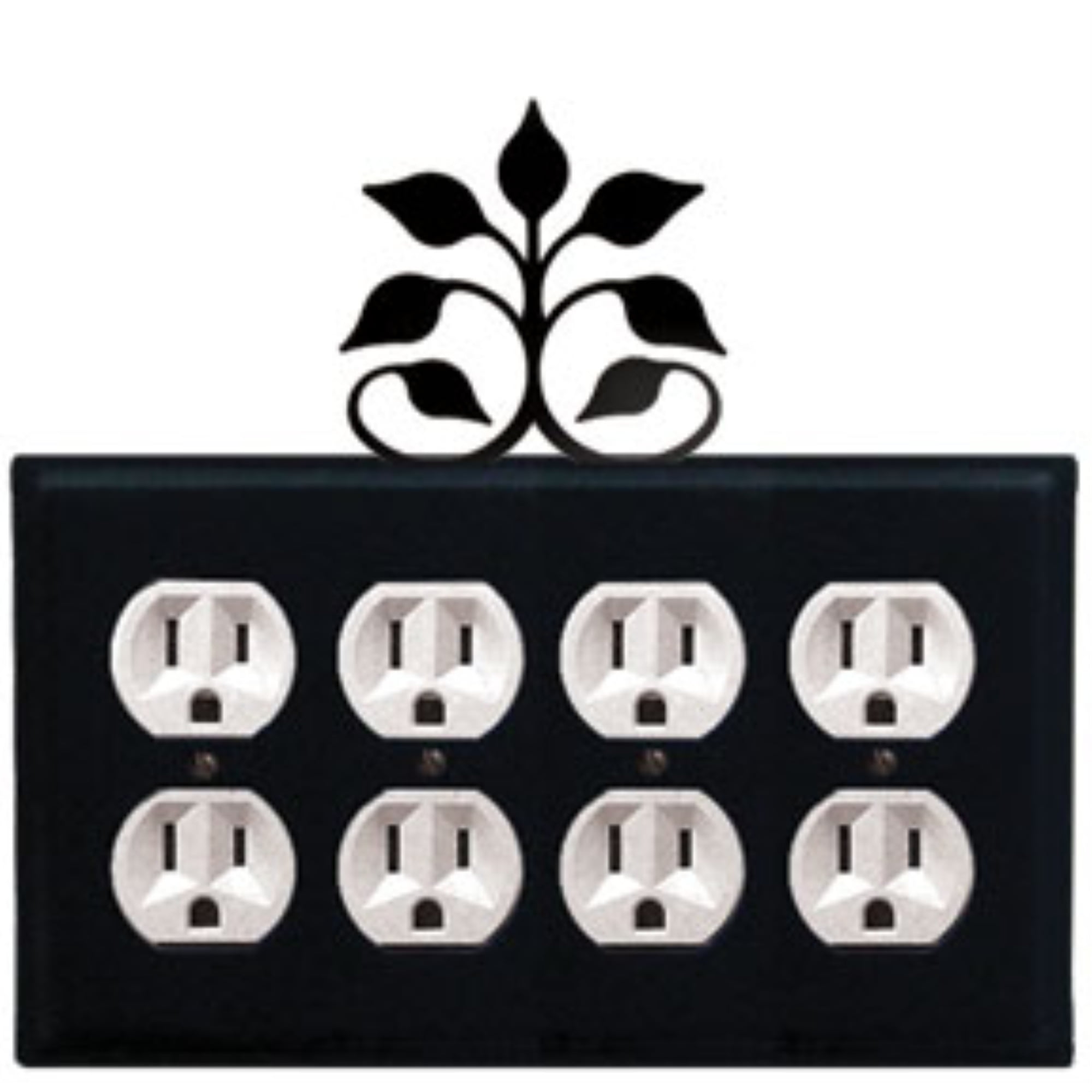 Leaf Fan Quad. Outlet Cover