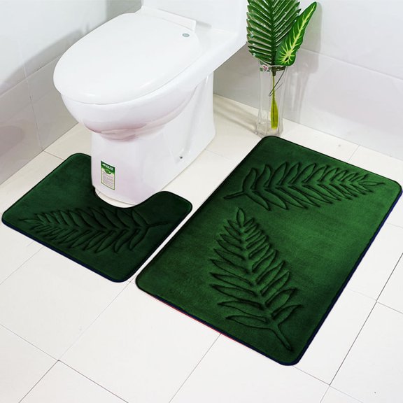 Leaf Floor Mat Bathroom Water-absorbent Non-slip Floor Mat Toilet Room Living Room Bedroom Kitchen Door Mat Two Sets Of Floor Mats