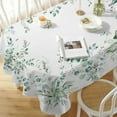 thumbnail image 1 of Leaf Floral Sage Green Oval Tablecloth 54x72 Inch,Leaf Printed Tablecloth,Sage Farmhouse Watercolor Waterproof Tablecloth,Suitable for Indoor and Outdoor, Holiday Kitchen Restaurant and Party, 1 of 6