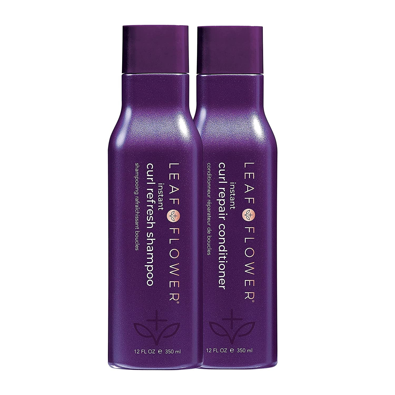 Leaf & Flower 12oz Instant Curl Refresh Shampoo and Conditioner Duo Set