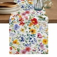 thumbnail image 1 of Leaf Flower Table Runner, Plant Floral Garden Leaf Spring Summer Washable Cotton Linen Table Runners 72 Inches Long, Dresser Scarf Runner for Dining/Coffee/Kitchen/TV Stands/Cabinets 13''x72'', 1 of 8