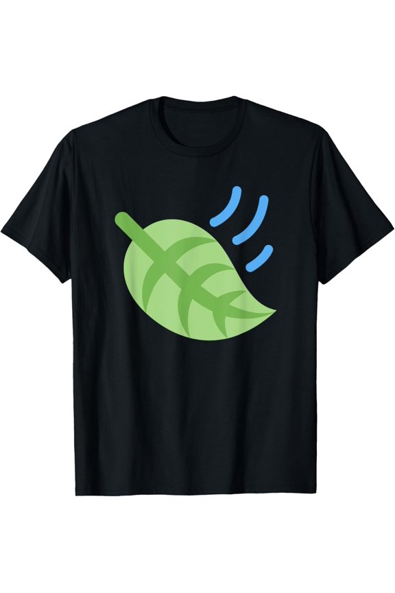 Leaf Fluttering in Wind T-Shirt men and women can wear, black, white, gifts