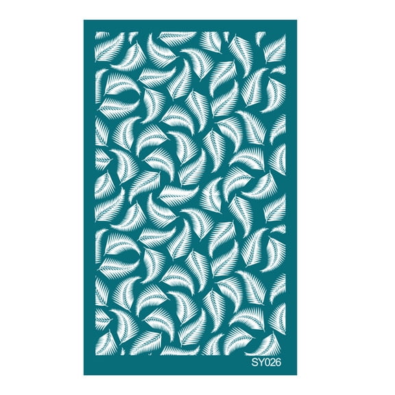 Leaf Geometric Clay Silk Screen Reusable Silkscreen Print Printing on Clay Jewelry Clay Earrings Stencils Decoration