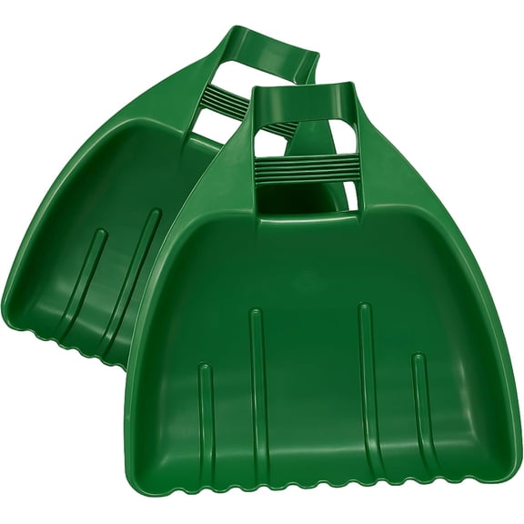 Leaf Grabber Garden Scoops for Removal of Leaves, Grass, Hedge Clippings and Mulching, Green