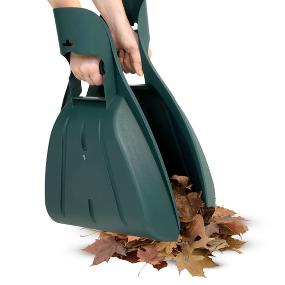 Pure Garden Leaf Scoops Hand Rakes - Grabber Tool for Yard Work (Green)