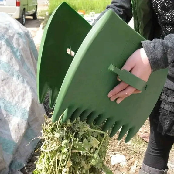 Leaf Grabber Tool, 2 Pack Garden Claw Rake for Outdoor Yard cleanup, Efficient Leaf Picker for Gathering, Sorting, and Cleaning Maple Leaves, Lawn, and Garden Debris, Plastic Material (2 Pack)