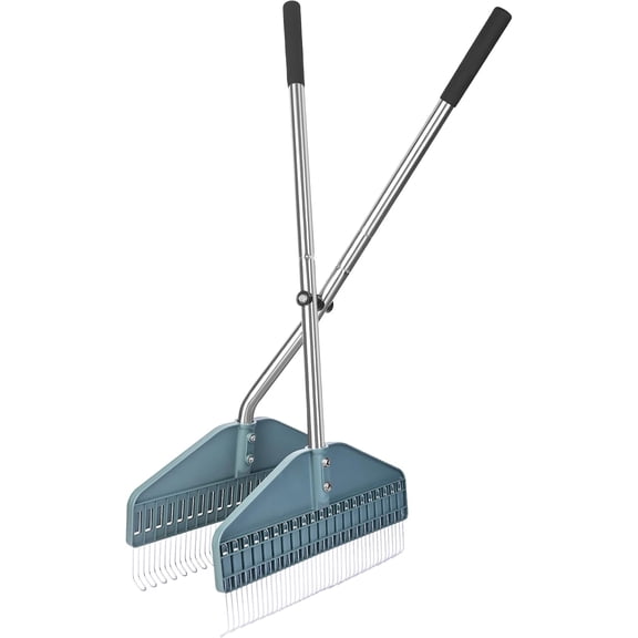 Leaf Grabber, lightweight Leaf Picker Upper, leaf scoops with long steel handles, weighing 3.3 pounds, very suitable for collecting fallen leaves and debris from lawns and courtyards