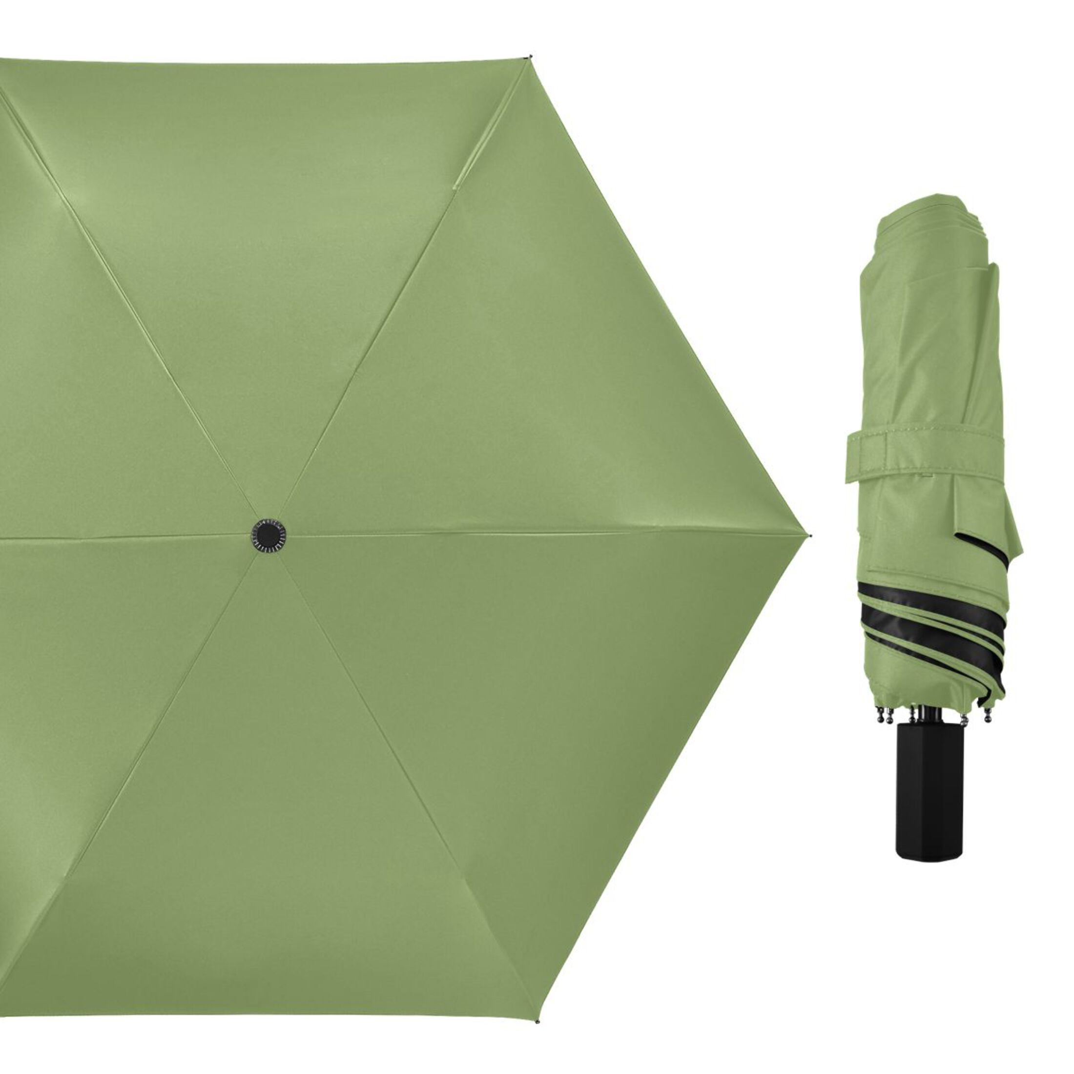 Leaf Green Compact Sun Umbrella Windproof Travel Umbrellas for Rain Strong Portable UV Protection