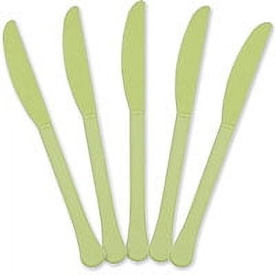 Leaf Green Plastic Knives - 24 ct.