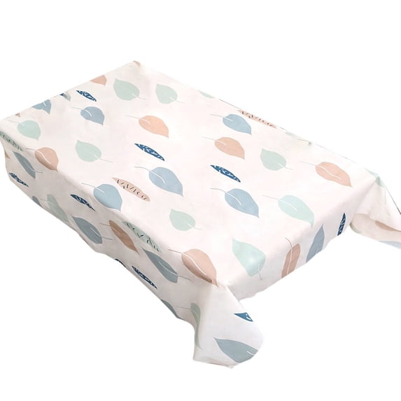 Leaf Grey Tablecloth 35x 54inch rectangleTeal Tablecloth Leaves Rustic with Wrinkle Resistant for Party, Picnic, Tabletop, Dining Room, Indoor and Outdoor Dining, Decorative Patio water and Oil Proof