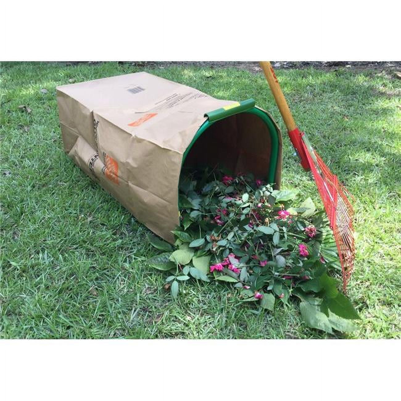  Leaf Gulp Lawn Bag Holder For 39 Gallon PLASTIC or 33 Gallon  compostable BIO-BAGS Leaf Bags. Stabs in the ground for Hands-Free Bagging.  Made in USA : Health & Household