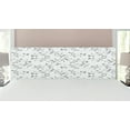 thumbnail image 1 of Leaf Headboard, Monochrome Minimalist Simple Leaf Pattern with Branch Eco Plants Modern Style, Upholstered Decorative Metal Bed Headboard with Memory Foam, King Size, Grey White, by Ambesonne, 1 of 4