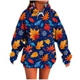 thumbnail image 1 of Leaf Hoodies for Womens 2025 Fashion Oversized Hooded Sweatshirt Fall Winter Workout Pullover Sweatshirts Trendy Maple Leaf Graphic Hoodie Sweater Long Sleeve Drawstring Y2K Hoody Shirt Tops, 1 of 5