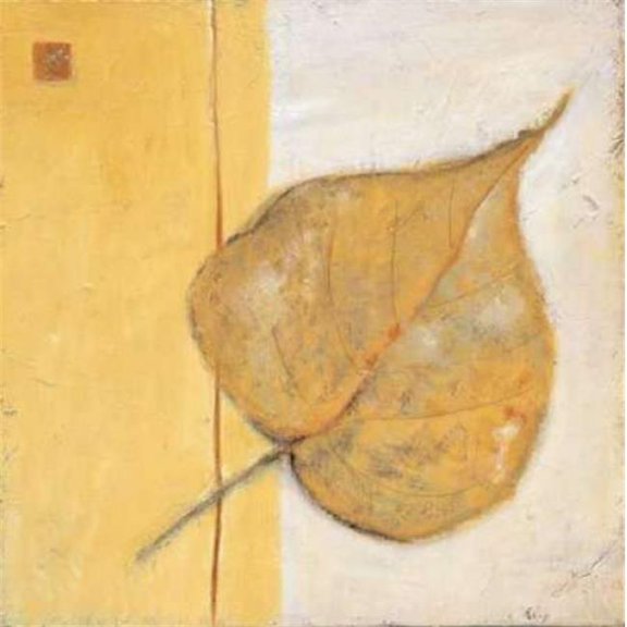 Leaf Impression - Ochre Poster Print by Ursula Salemink-Roos - 24 x 24 - Large