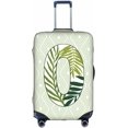 thumbnail image 1 of Leaf Initial Name O Green Luggage Cover Elastic Washable Stretch Suitcase Protector Anti-Scratch Travel Suitcase Cover for Kid and Adult L (Fit 25-28 inch suitcase), 1 of 6