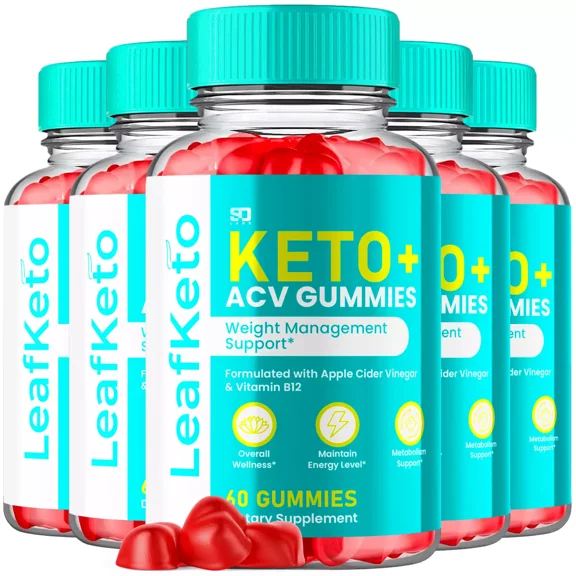 Leaf Keto ACV Gummies Supports Weight Management, Energy & Wellness (5 Pack)