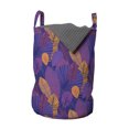 thumbnail image 1 of Leaf Laundry Bag, Print of Colorful Tropical Leaves Intertwined Design Night in a Jungle Concept, Basket with Handles Drawstring Closure for Laundromats, 13" x 19", Quartz Marigold, by Ambesonne, 1 of 4
