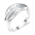 thumbnail image 1 of Leaf Leaves Urn Rings Cremation Jewelry Cremation Ring for Ashes Stainless Steel Hold Loved Ones Ash Keepsake Finger Ring Urn Locket Memorial Jewelry for Women, 1 of 8