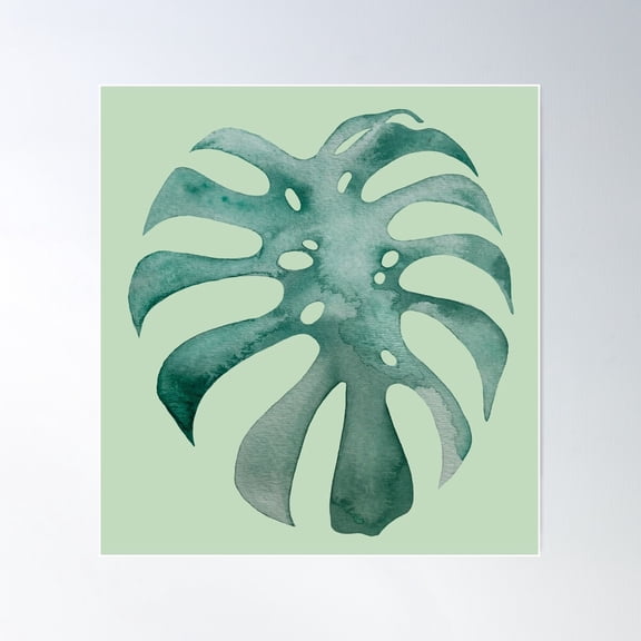 Leaf Me Alone Poster Wall Art, Modern Wall Decor For Living Room Bedroom, 16x16 UNFRAMED