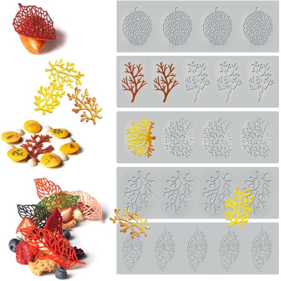 Leaf Molds Silicone Maple Leaf Fondant Mold Candy Molds Silicone For Cake Decoration Cupcake Topper Chocolate Polymer Clay Gum Paste - Send Goods From Local Warehous