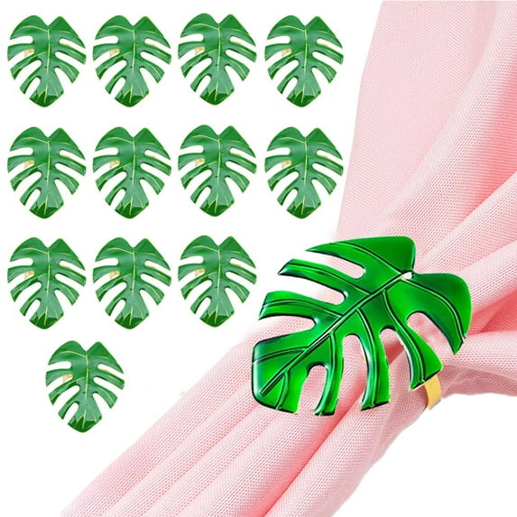 Leaf Napkin Rings Holders Fall Party Napkin Rings for Christmas Thanksgiving Parties, Wedding Adornment, Table Decoration Accessories