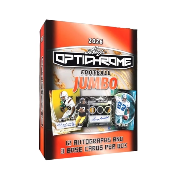 Leaf Optichrome Jumbo Football 2026 Hobby Box Trading Cards Pack Sports Cards Collectible Game