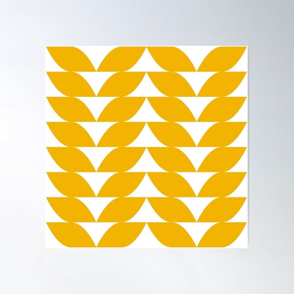 Leaf Pattern - Gold Poster Wall Art, Modern Wall Decor For Living Room Bedroom, 24x24 UNFRAMED