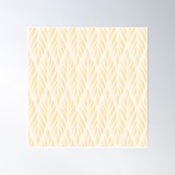 Leaf Pattern Poster Wall Art, Modern Wall Decor For Living Room Bedroom, 24x24 UNFRAMED