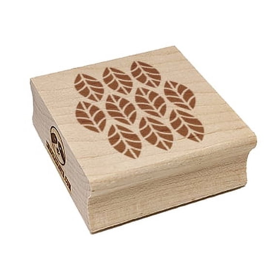 Leaf Pattern Square Rubber Stamp Stamping Scrapbooking Crafting - Small 1.25in