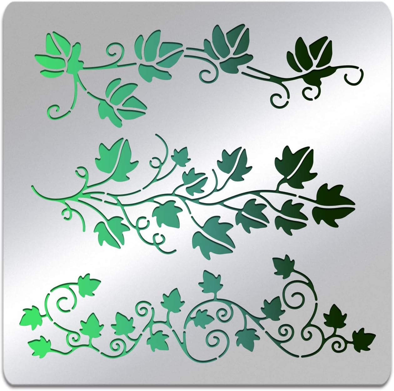 Metal Stencil For Painting - 6" Stainless Steel Vintage Flower Template, Reusable For Wood, Walls, Fabric