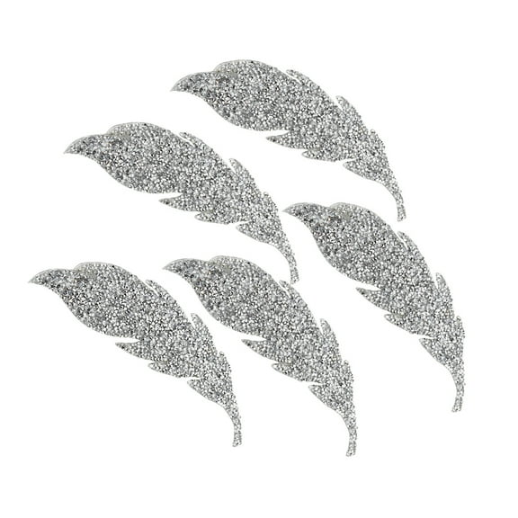 Leaf Pattern Sticker,5Pcs Leaves Pattern Rhinestones Adhesive DIY Clothes Phone Decoration Accessories,Leaves Pattern Rhinestones Adhesive