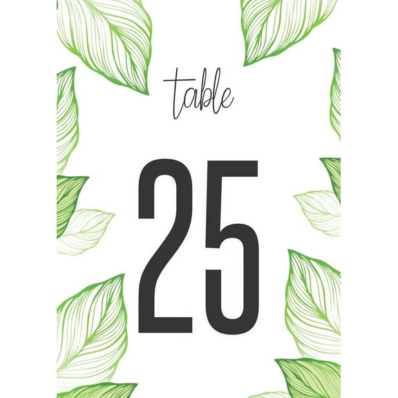 Leaf Pattern31 Pieces Wedding Table Numbers Cardss 1-30 Double Sided 4x6 inch Table Numbers for Wedding Reception/Party/Event