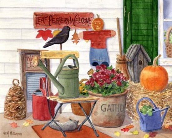 Leaf Peepers Welcome Canvas Art - Maureen Mccarthy (20 x 16)