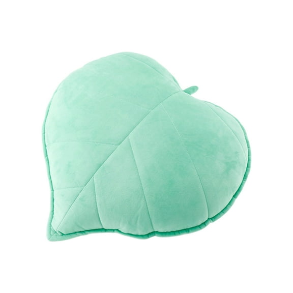 Leaf Pillow Plush Floor Cushion, 3D Green Leaf Shaped Throw Pillow for Sofa, Chair, Bedroom Decor, 5.1 Inch Decorative Accent Pillow for Living Room, Office, Car, Simple Room Decoration